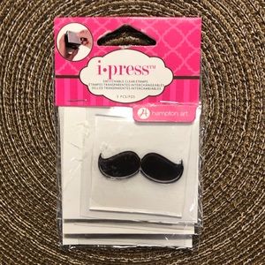 I-Press Clear Stamp Set - Mustache Themed